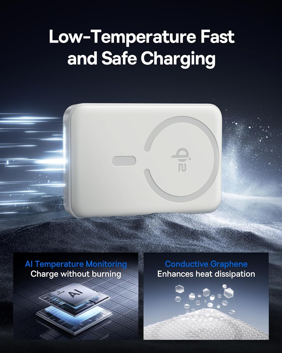MagSafe Portable Charger – Qi2 Certified 15W Magnetic Power Bank, 10000mAh for iPhone 17/16/15/14/13 Series