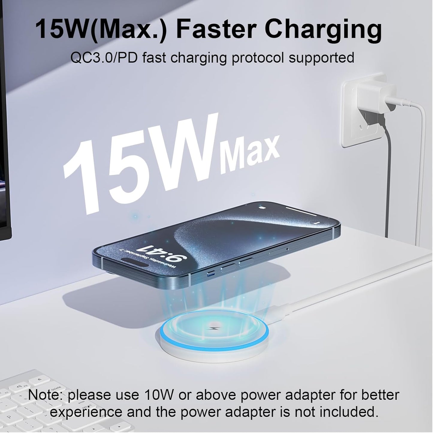 MagSafe Charger 2 Pack – 15W Magnetic Wireless Charging Pad for iPhone 17/16/15/14/13/12 Series, AirPods