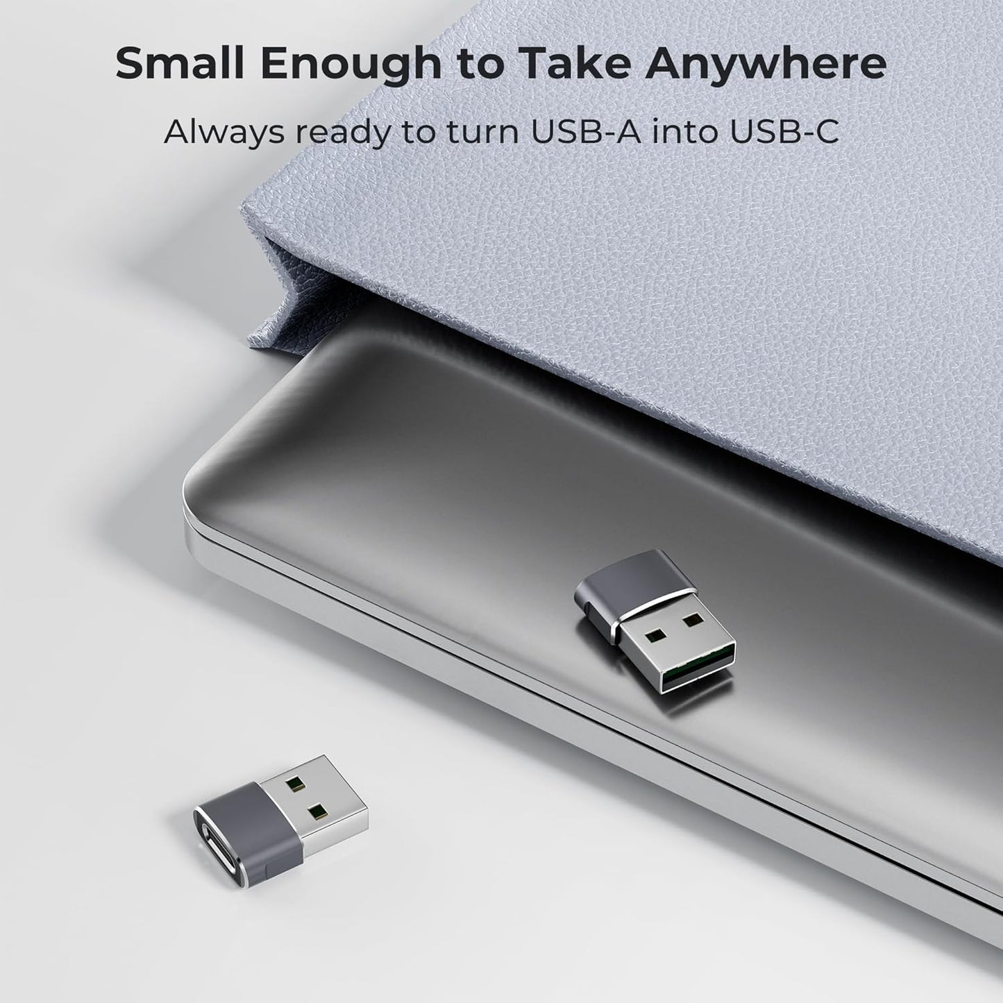 3 Pack USB to USB‑C Adapter – Convert USB‑A to USB‑C