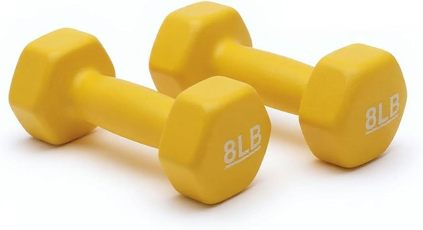 Neoprene Dumbbell Hand Weights – Anti‑roll, Non‑Slip, Color‑Coded
