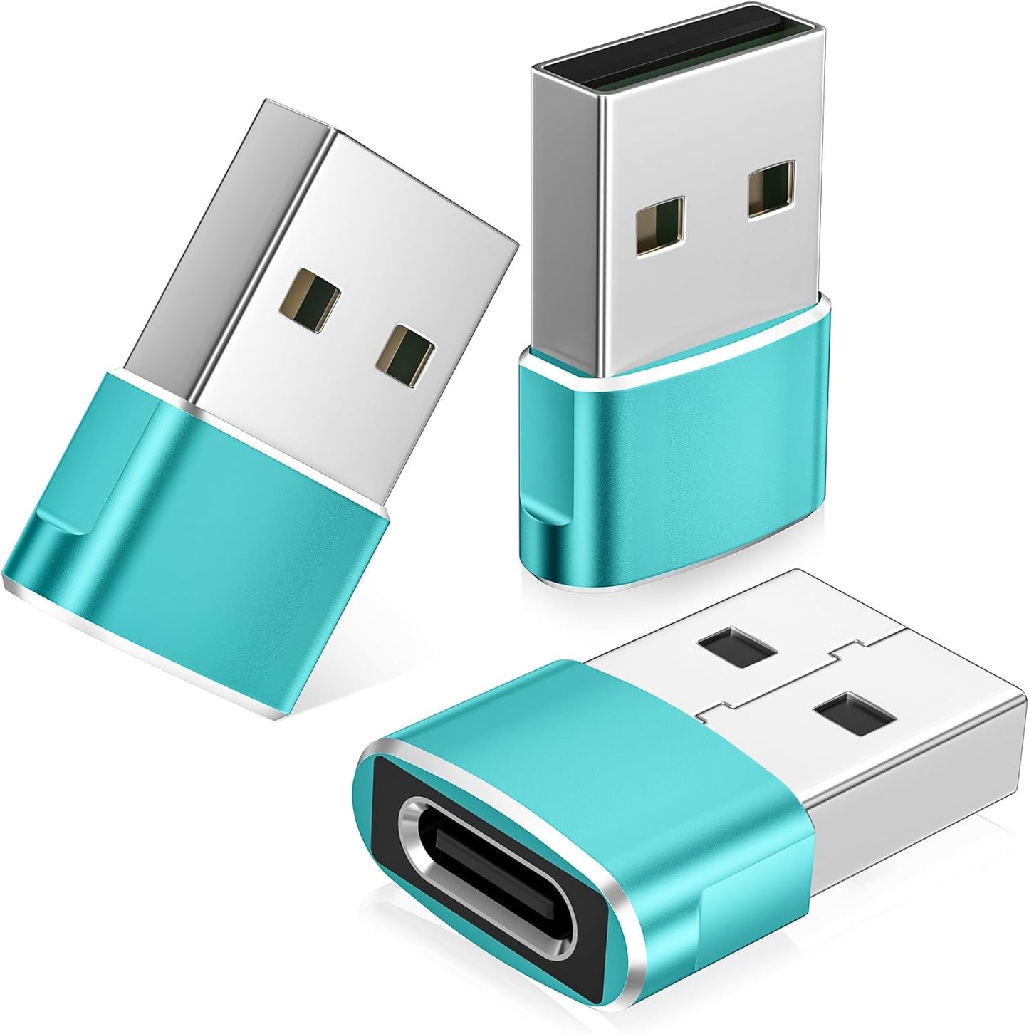 3 Pack USB to USB‑C Adapter – Convert USB‑A to USB‑C
